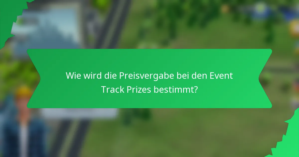 Wie wird die Preisvergabe bei den Event Track Prizes bestimmt?